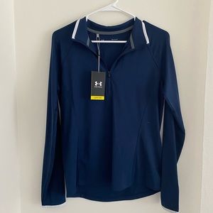 New with tags under armor navy quarters zip
